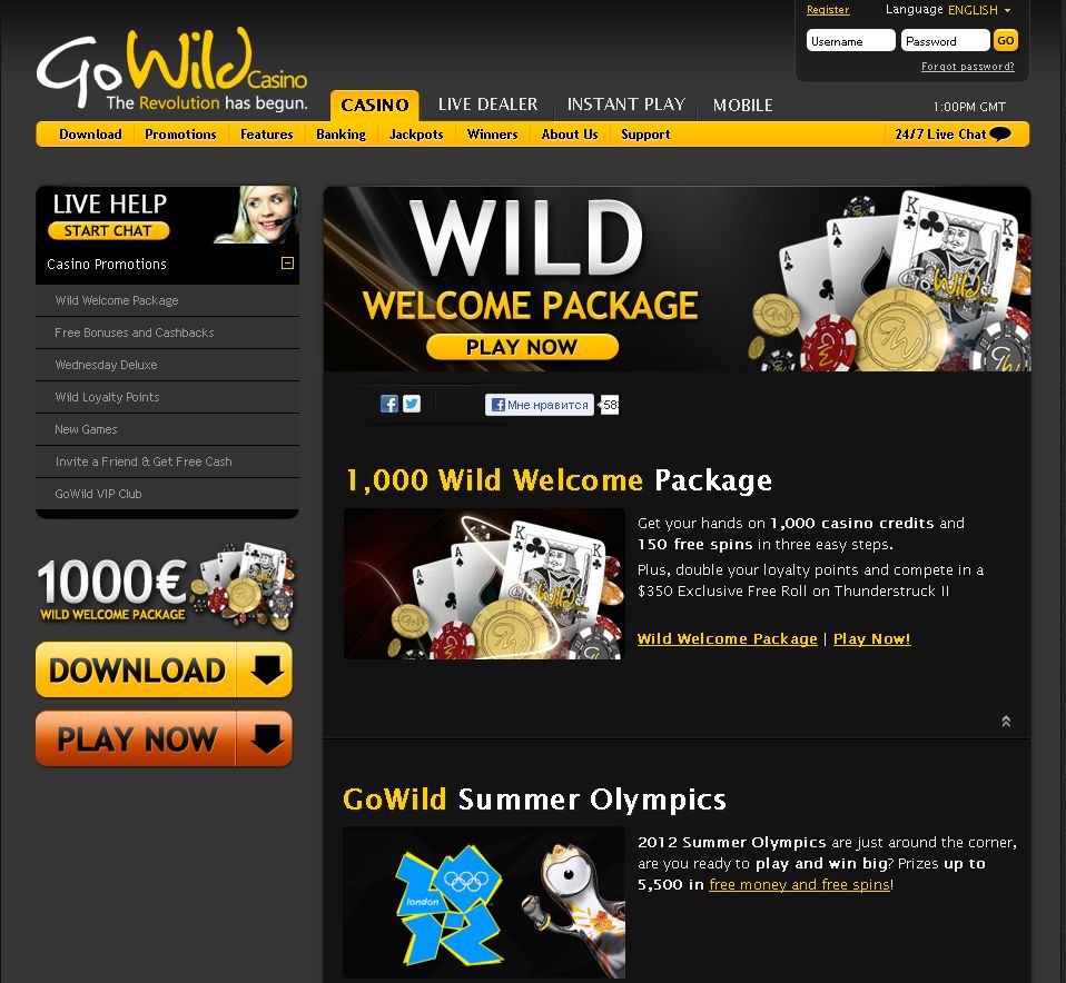 Go Wild Casino Online Chat